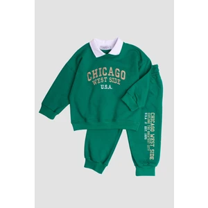 Chicsy Baby Yaka Detaylı Yazı Baskılı Eşofman Takımı