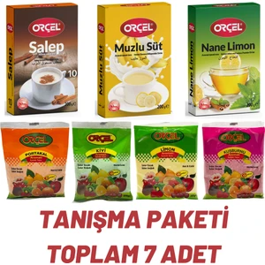 Toz Içecek Oralet Sıcak Soğuk Içim Karışık Set Tanışma Paketi 7 Adet