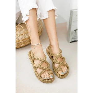 Bess Shoes Halat Hasır Sandalet