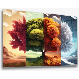 Cam Tablo | Four Season - Iklim Ağacı |