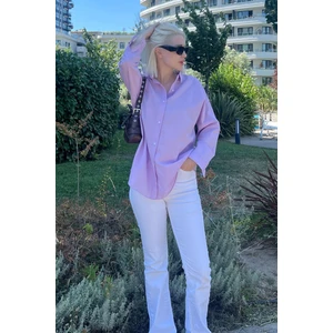 Mad Girls Lila Oversize Gömlek MG1369