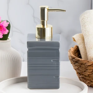 3206 Seramik Sıvı Sabunluk - Tezgah Üstü Banyo Mutfak Lavabo Sabunluğu - 275 cc