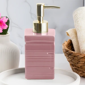 3206 Seramik Sıvı Sabunluk - Tezgah Üstü Banyo Mutfak Lavabo Sabunluğu - 275 cc