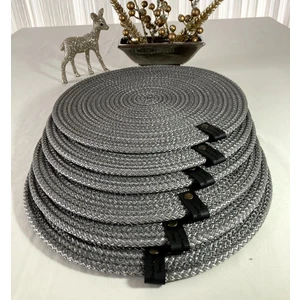 Double Knot Design 4 Adet  Amerikan Servis Supla Tress Jüt Hediyelik Sunum Davet Masa Düzeni