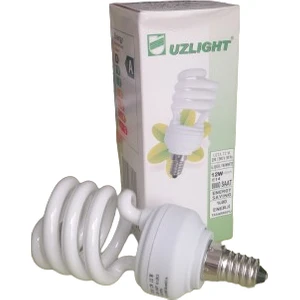 12W Spiral Tasarruflu Ampul Sarı Işık E14 İNCE DUY 10'lu Paket