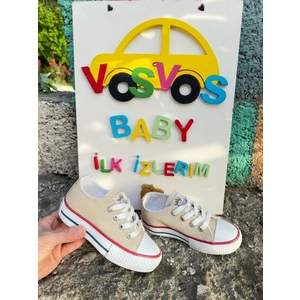 Bej Keten Sneaker