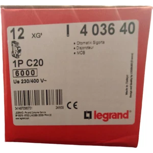 1X20 Amper C Tipi Sigorta 6kA