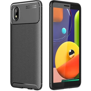 Samsung Galaxy A01 Core Kılıf Karbon Desenli Şık Tamia Premium Silikon Kapak