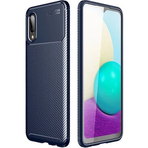 Techno Guru Samsung Galaxy A02 Gofret Desenli Ultra Koruma Sağlayan Negro Silikon Kılıf