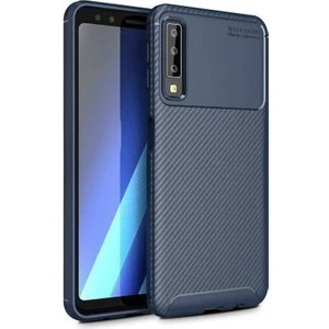 Techno Guru Samsung Galaxy A7 2018 Gofret Desenli Ultra Koruma Sağlayan Negro Silikon Kılıf