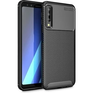 Techno Guru Samsung Galaxy A7 2018 Gofret Desenli Ultra Koruma Sağlayan Negro Silikon Kılıf