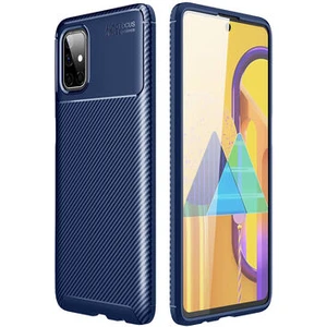 Samsung Galaxy M51 Kılıf Karbon Desenli Şık Tamia Premium Silikon Kapak