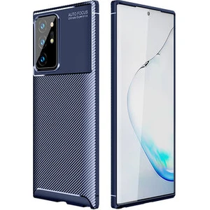 Techno Guru Samsung Galaxy Note 20 Ultra Gofret Desenli Ultra Koruma Sağlayan Negro Silikon Kılıf