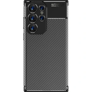Techno Guru Samsung Galaxy S23 Ultra Gofret Desenli Ultra Koruma Sağlayan Negro Silikon Kılıf