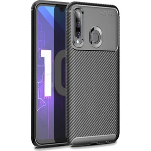 Honor 20 Lite Kılıf Karbon Desenli Şık Tamia Premium Silikon Kapak