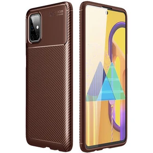 Samsung Galaxy M51 Kılıf Karbon Desenli Şık Tamia Premium Silikon Kapak