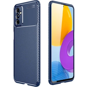Samsung Galaxy M52 Kılıf Karbon Desenli Şık Tamia Premium Silikon Kapak