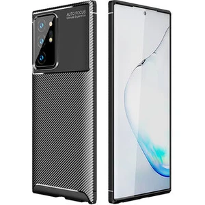 Techno Guru Samsung Galaxy Note 20 Ultra Gofret Desenli Ultra Koruma Sağlayan Negro Silikon Kılıf