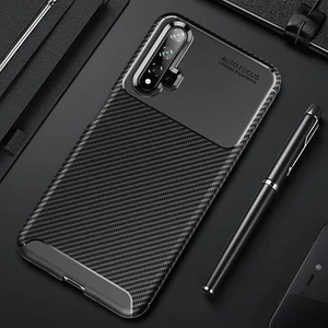 Techno Guru Honor 20 Gofret Desenli Ultra Koruma Sağlayan Negro Silikon Kılıf