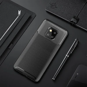 Techno Guru Huawei Mate 20 Pro Gofret Desenli Ultra Koruma Sağlayan Negro Silikon Kılıf