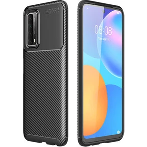 Techno Guru Huawei P Smart 2021 Gofret Desenli Ultra Koruma Sağlayan Negro Silikon Kılıf