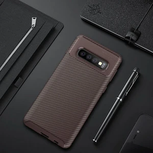Techno Guru Samsung Galaxy S10 Gofret Desenli Ultra Koruma Sağlayan Negro Silikon Kılıf