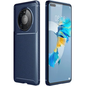 Huawei Mate 40 Pro Kılıf Karbon Desenli Şık Tamia Premium Silikon Kapak