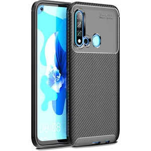 Techno Guru Huawei P20 Lite 2019 Gofret Desenli Ultra Koruma Sağlayan Negro Silikon Kılıf