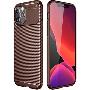 Techno Guru iPhone 12 Pro Max Gofret Desenli Ultra Koruma Sağlayan Negro Silikon Kılıf