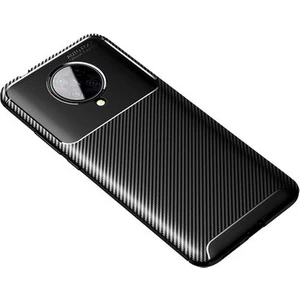 Techno Guru Poco F2 Pro Gofret Desenli Ultra Koruma Sağlayan Negro Silikon Kılıf