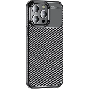 Techno Guru iPhone 15 Pro Max Gofret Desenli Ultra Koruma Sağlayan Negro Silikon Kılıf