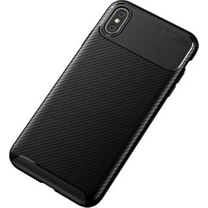 Techno Guru iPhone Xs Max Gofret Desenli Ultra Koruma Sağlayan Negro Silikon Kılıf