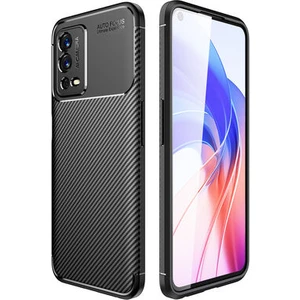 Techno Guru Oppo A55 4g Gofret Desenli Ultra Koruma Sağlayan Negro Silikon Kılıf
