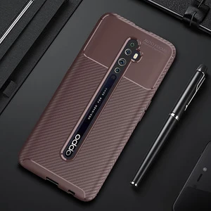 Techno Guru Oppo Reno 2 Gofret Desenli Ultra Koruma Sağlayan Negro Silikon Kılıf