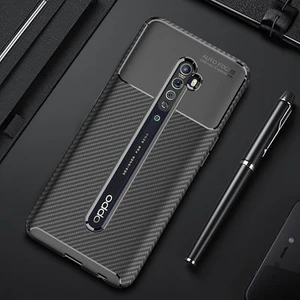 Techno Guru Oppo Reno 2 Gofret Desenli Ultra Koruma Sağlayan Negro Silikon Kılıf