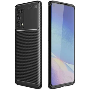 Oppo Reno 5 5G Kılıf Karekarbon Desenli Şık ve Dayanıklı Torvex Premium Silikon Kapak