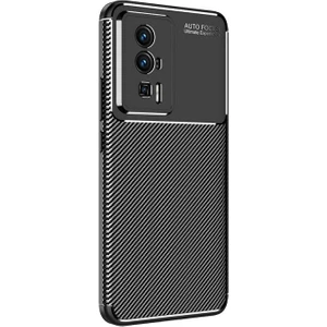 Poco F5 Pro Kılıf Karbon Desenli Şık Tamia Premium Silikon Kapak