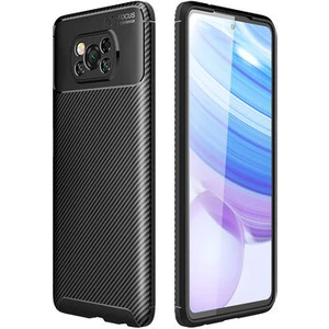 Techno Guru Poco X3 Pro Gofret Desenli Ultra Koruma Sağlayan Negro Silikon Kılıf