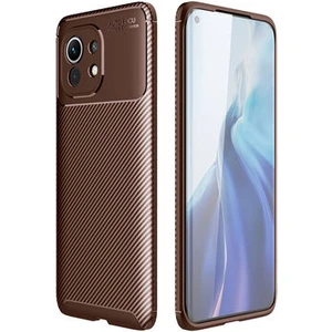 Techno Guru Xiaomi Mi 11 Gofret Desenli Ultra Koruma Sağlayan Negro Silikon Kılıf