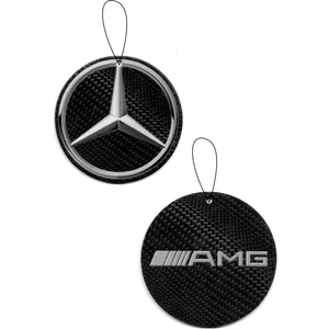 Karbon Detay Üzerine Mercedes Amg Logolu Dekoratif Oto Kokusu ve Aksesuarı