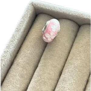 Asaf Accessory Pembe Çiçek Murano Charm