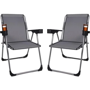 Metal 2''li 150 Kğ Taşıma Kapasiteli Lüks Kamp Sandalyesi