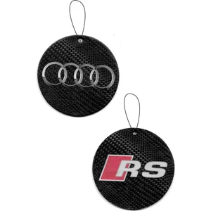 Karbon Detay Üzerine Audi Rs Logolu Dekoratif Oto Kokusu ve Aksesuarı