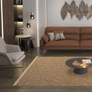 Cool Halı Hasır 620 Kahverengi Halı İnce Halı Kilim Mutfak Halısı Kesme Halı Yolluk Yazlık Halı Balkon Halısı