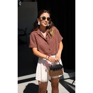 Duso Home Crop Keten Gömlek