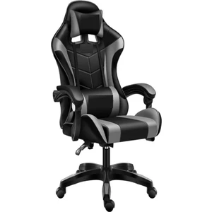 Gri Desen Profesyonel Oyuncu Koltuğu Gaming Kol Ayarlı Yönetici Ofis Koltuğu Sandalyesi