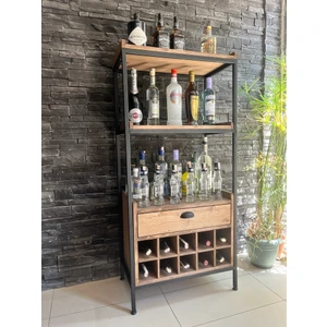 Ahşap Içki Dolabı - Şaraplık - Içki Rafı - Bar Dolabı - Şarap Dolabı