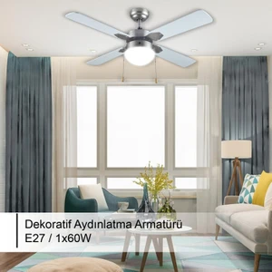 RBT424 Slv Glob Tavan Vantilatörü