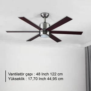 RBT486 Brw Aydınlatmalı Tavan Vantilatörü
