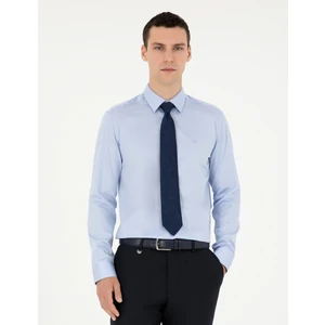 Pierre Cardin Erkek Koyu Mavi Slim Fit Uzun Kollu Basic Gömlek 50286102-VR032